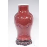 CHINESE EARLY OX BLOOD VASE