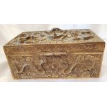 CHINESE VINTAGE CAST BRONZE HUMIDOR