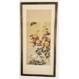CHINESE VINTAGE PAINTING W/ FLORAL MOTIF
