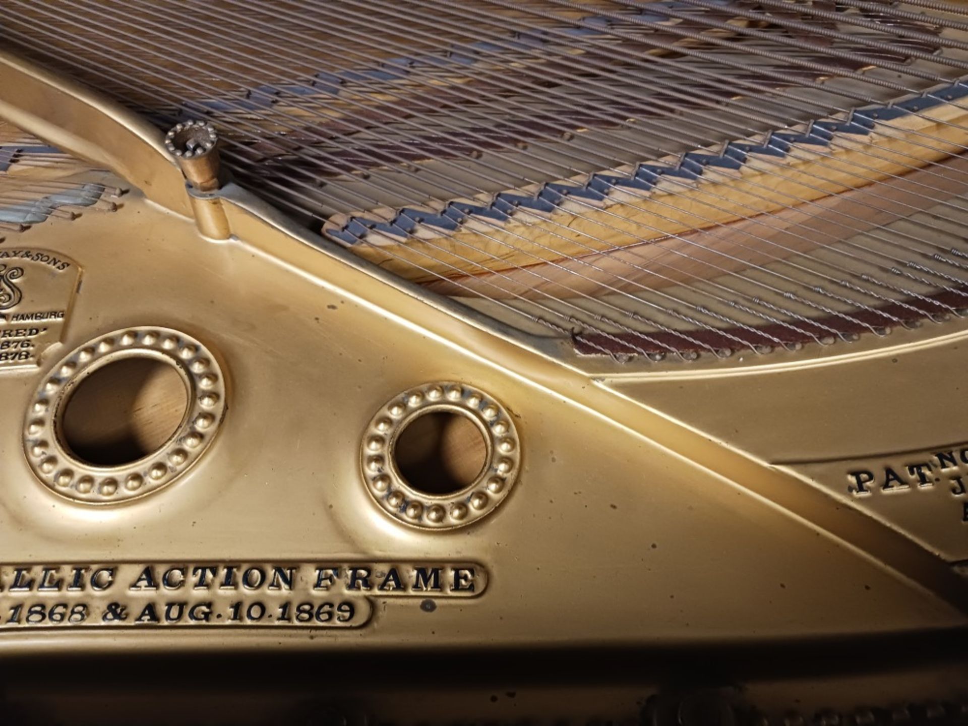 STEINWAY MODEL B GRAND PIANO W/ INLAID CASE - Bild 10 aus 24
