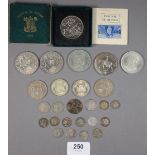 A miscellaneous quantity of British pre.decimal and decimal coinage including: silver threepences