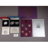 Royal Mint issues including: 1980 proof set, coinage of GB and Northern Ireland 1992 silver proof,