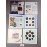Two Royal Mint coin folder sets containing uncirculated coin collection dated 1994 and 1997 -