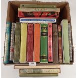 A box of Folio Society books, mostly with slip cases