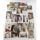 Postcards: bundle of mixed cards including topo, Bamford song cards, comic, artists including