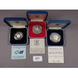 Royal Mint issues in presentation cases; Silver proof inc; Queens Jubilee 1977, Charles & diana