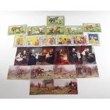 Postcards: set of six with Whitbread beer mats with postcard backs, Tucks 'grannies darling' set,