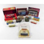 A box of assorted Matchbox cars