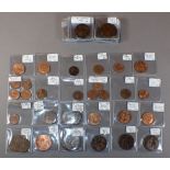 A quantity of British coinage: pre-decimal including: farthings, halfpennies, pennies, brass