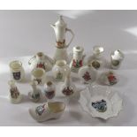 A box of Shelley crested china