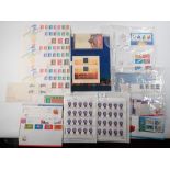 Box of Hong Kong QEII & PRC Special Region stamps from the 1990s. Defin & commem on cover (many