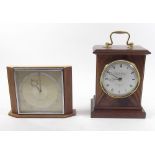 A Kinght and Gibbons mahogany mantel clock and a vintage mantel clock