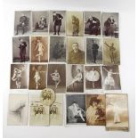 A group of postcards relating to Ruth Ellen Fleisher and other actors with theatrical themed