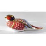 A Royal Crown Derby Imari pheasant with gold seal