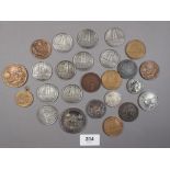 A large collection of medals/medallions awarded to W H Clark Hackney, silver copper/bronze and brass