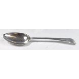 A silver tablespoon with bright cut decoration, London 1789 by Samuel Godbehee and Edward Nigin