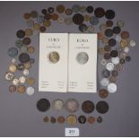 A quantity of world coinage, 18th, 19th and 20th century including: Belgium, Canada, France,