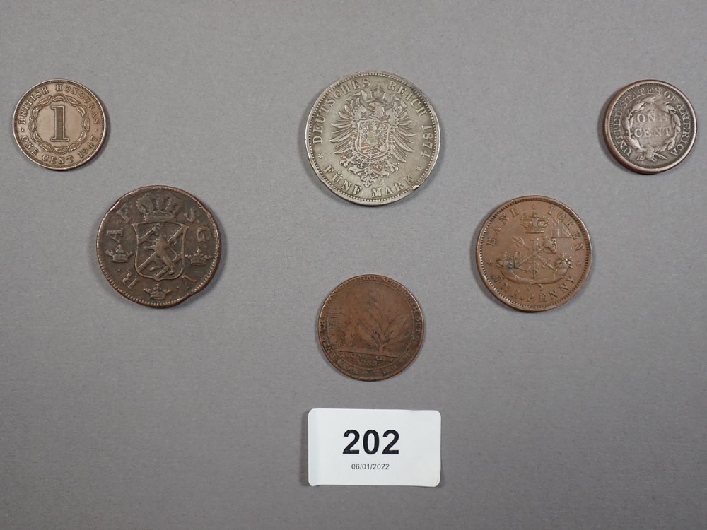 A quantity of world coinage and tokens 18th, 19th and 20th century, examples: Australia, France, - Image 4 of 4