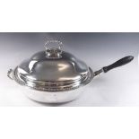 A large silver plated chafing dish by Chas Taylor and Sons Bristol