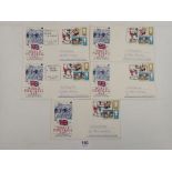 GB: Five QEII 1966 Football World Cup covers with special-to-event postmarks for matches