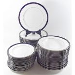 A Royal Worcester Mountbatten set of twenty dinner plates, twenty side plates and twenty soup bowls