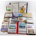 Postcards - album of cards relating to cruise ships together with a quantity of ephemeral