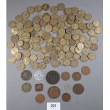 A quantity of coinage mainly brass threepences, George VI and Elizabeth II includes most dates and