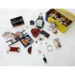 A box of dolls house contents