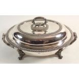 An Elkngtons silver-plated large entree dish with liner and cover