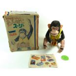 A Bandal Japanese battery vintage monkey toy, boxed