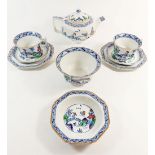 A KBC 'Westover' tea service with Chinoiserie decoration comprising teapot, four tea cups, four