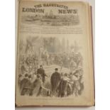 The Illustrated London News 1866 bound in a book