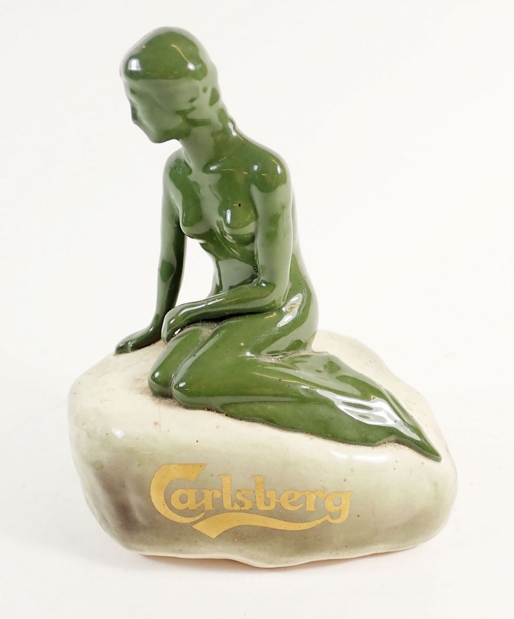 A vintage Carlsberg advertising mermaid, 16cm