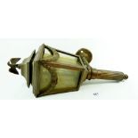 A copper wall lantern with eagle finial, approx 40cm high
