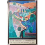 A David Hockney exhibition poster 1988, 94 x 39cm