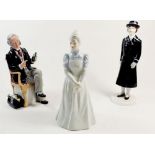 A Royal Doulton figure 'The Doctor' HN2858, a Coalport 'State Registered Nurse 1924' 189/1500 and