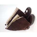 A pair or WW2 RAF sheepskin flying boots 41 pattern, size eight, in very good condition