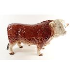A Melba Ware large Butchers Shop window display model of a bull, approx 25cm high