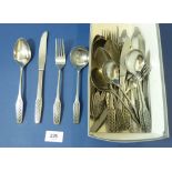 A Viners retro stainless steel cutlery set 'Shape' - set of six but only five knives