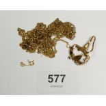 A group of gold scrap jewellery, 13g total