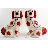 A pair of Victorian Staffordshire dogs, 29cm