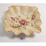 An early Carlton Ware square serving dish decorated in the Poppy pattern, Reg. No. 157102