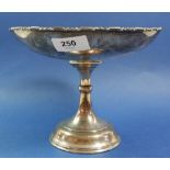 A silver comport with engraved 'B' 1953, 414g, 15.5cm tall