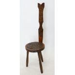 A Ben Setter spinning chair with Celtic carved decoration