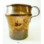 A 19th century copper large flagon, 27cm tall