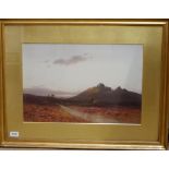 Charles E Brittan - watercolour Glen Lyon Perthshire, Scottish landscape, 35 x 52cm