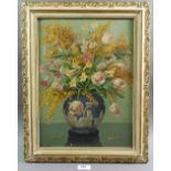 Bertram Armitage - oil still life flowers in a vase 38 x 28cm