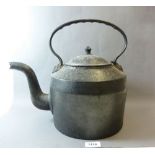 A Victorian Holcroft twelve pint cast iron kettle