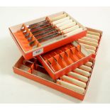 Four boxes of Coopers bone handled knives - twelve dinner and twelve tea (one stained)