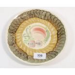 A Susie Cooper hand painted plate with fruit design, 20cm diameter